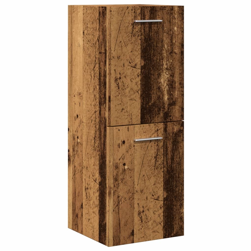 Bad-Hängeschrank Altholz-Optik 30x30x80 cm Holzwerkstoff