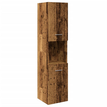 Bad-Hängeschrank Altholz-Optik 30x30x130 cm Holzwerkstoff