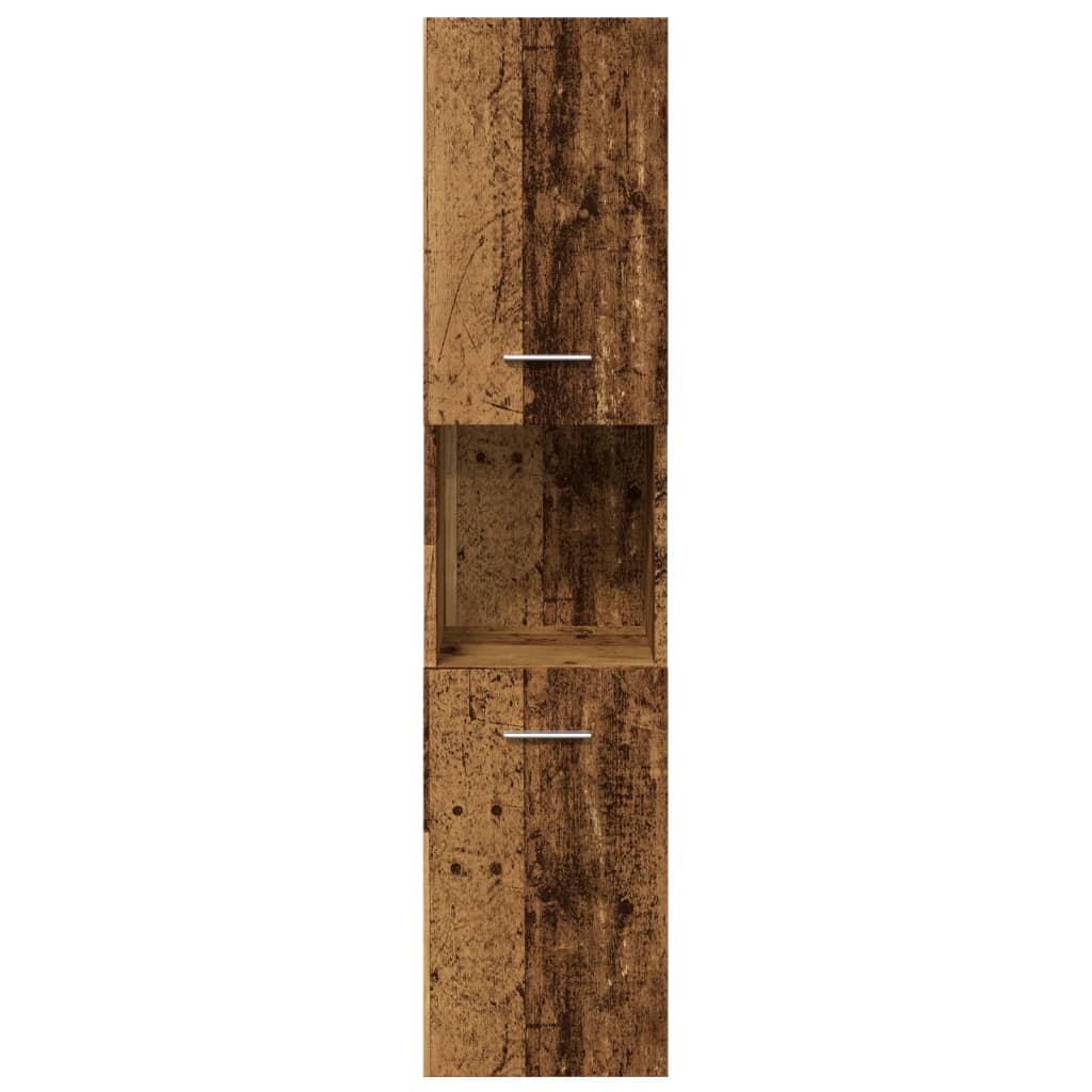 Bad-Hängeschrank Altholz-Optik 30x30x130 cm Holzwerkstoff