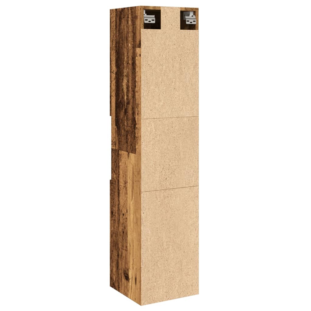 Bad-Hängeschrank Altholz-Optik 30x30x130 cm Holzwerkstoff