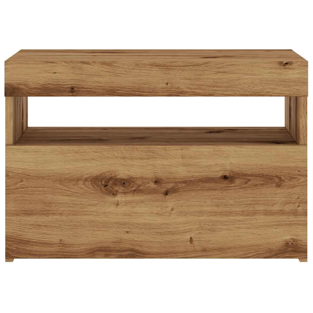 TV-Schrank mit LED-Leuchten Artisan-Eiche 60x35x40 cm