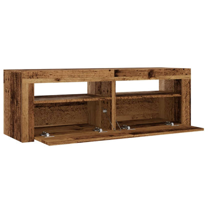 TV-Schrank mit LED Altholz-Optik 120x35x40 cm Holzwerkstoff