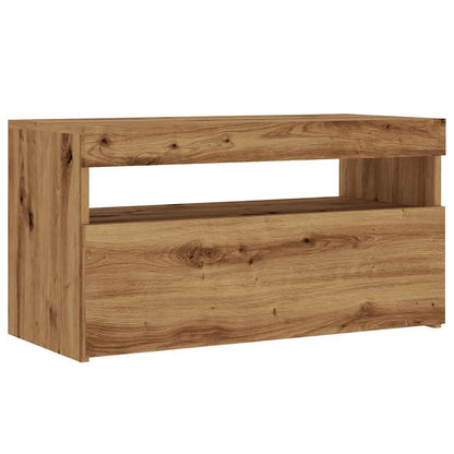 TV-Schrank mit LED-Leuchten Artisan-Eiche 75x35x40 cm