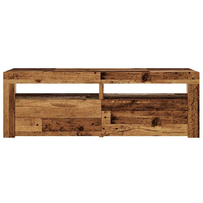 TV-Schrank mit LED Altholz-Optik 120x35x40 cm Holzwerkstoff