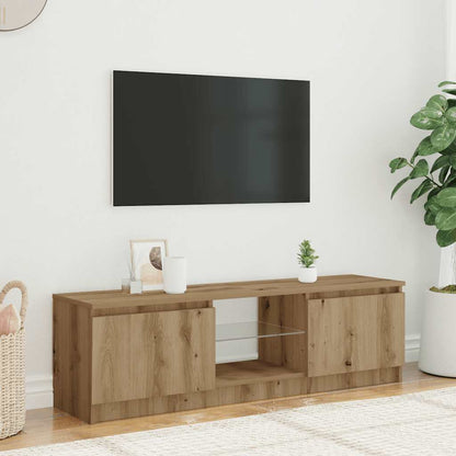 TV-Schrank mit LED-Leuchten Artisan-Eiche 140x40x36 cm