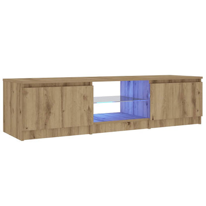 TV-Schrank mit LED-Leuchten Artisan-Eiche 140x40x36 cm