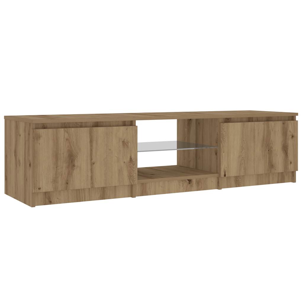 TV-Schrank mit LED-Leuchten Artisan-Eiche 140x40x36 cm