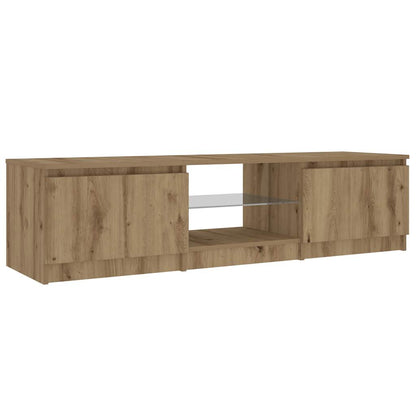 TV-Schrank mit LED-Leuchten Artisan-Eiche 140x40x36 cm