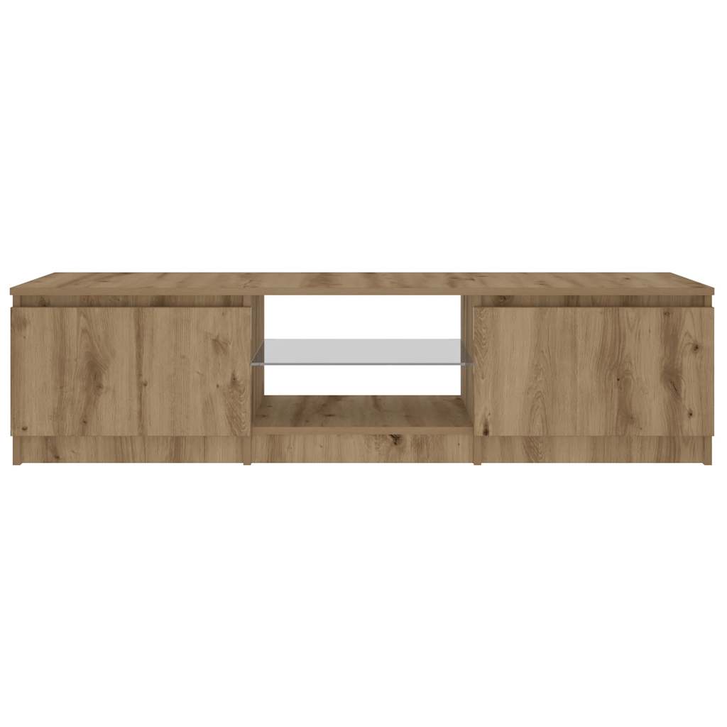 TV-Schrank mit LED-Leuchten Artisan-Eiche 140x40x36 cm