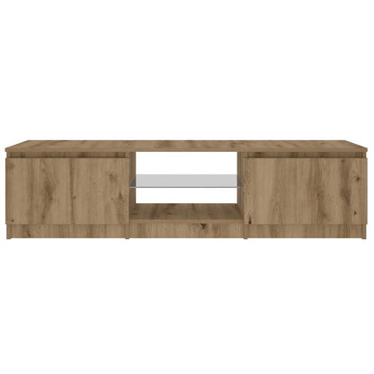 TV-Schrank mit LED-Leuchten Artisan-Eiche 140x40x36 cm