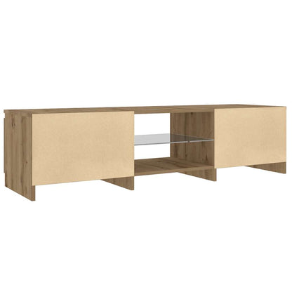 TV-Schrank mit LED-Leuchten Artisan-Eiche 140x40x36 cm
