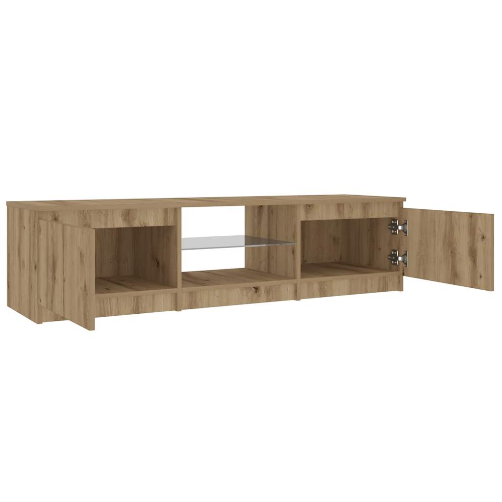 TV-Schrank mit LED-Leuchten Artisan-Eiche 140x40x36 cm