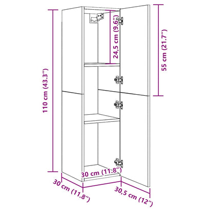 TV-Schrank Altholz-Optik 30,5x30x110 cm Holzwerkstoff