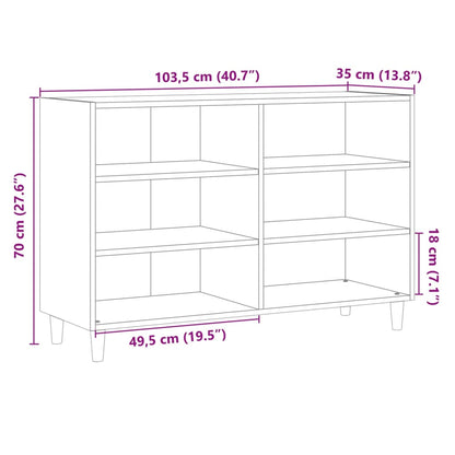 Sideboard Altholz-Optik 103,5x35x70 cm Holzwerkstoff