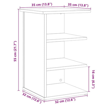 Beistelltisch Altholz-Optik 35x35x55 cm Holzwerkstoff