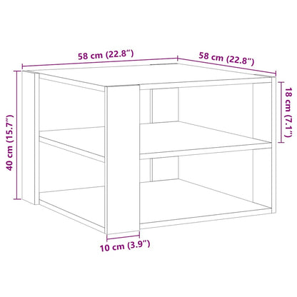 Couchtisch Altholz-Optik 58x58x40 cm Holzwerkstoff