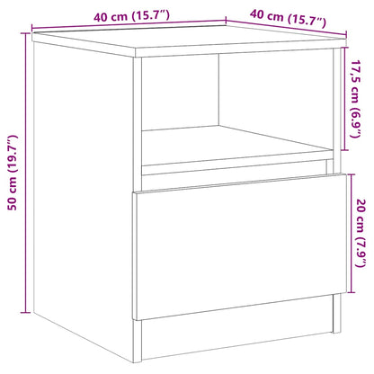 Nachttisch Altholz-Optik 40x40x50 cm Holzwerkstoff