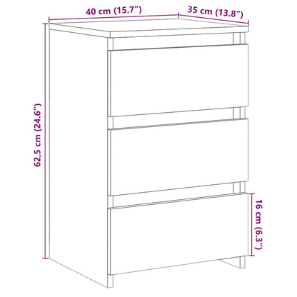 Nachttisch Altholz-Optik 40x35x62,5 cm Holzwerkstoff