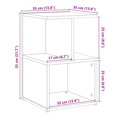 Nachttisch Altholz-Optik 35x35x55 cm Holzwerkstoff