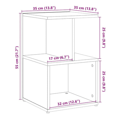 Nachttische 2 Stk. Altholz-Optik 35x35x55 cm Holzwerkstoff