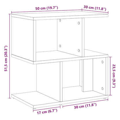 Nachttische 2 Stk. Altholz-Optik 50x30x51,5 cm Holzwerkstoff