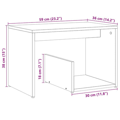 Beistelltisch Altholz-Optik 59x36x38 cm Holzwerkstoff