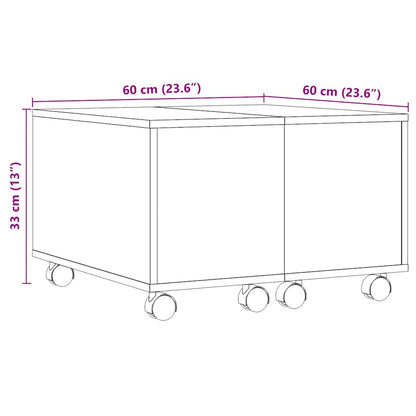 Couchtisch Altholz-Optik 60x60x38 cm Holzwerkstoff