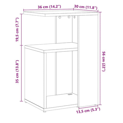 Beistelltisch Altholz-Optik 36x30x56 cm Holzwerkstoff