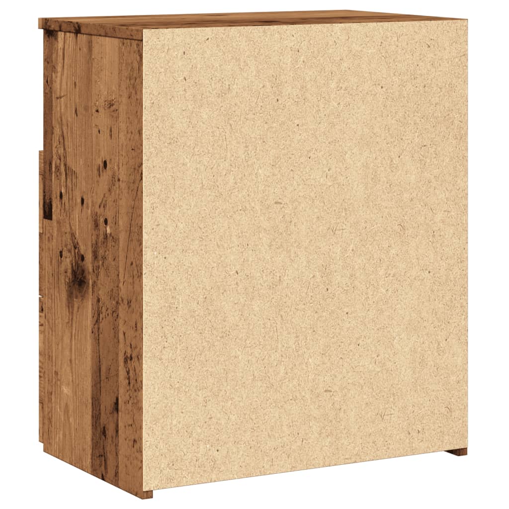 Nachttische 2 Stk. Altholz-Optik 50x32x60 cm Holzwerkstoff