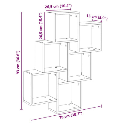 Würfelregal Altholz-Optik 78x15x93 cm Holzwerkstoff