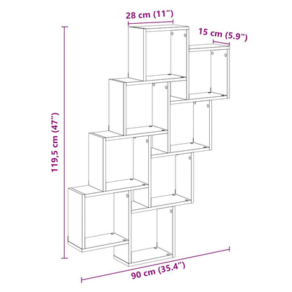 Würfelregal Altholz-Optik 90x15x119,5 cm Holzwerkstoff