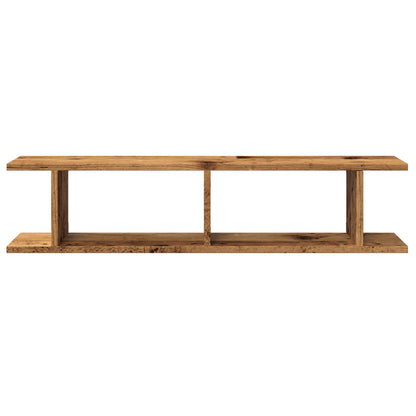 Wandregale 2 Stk. Altholz-Optik 90x18x20 cm Holzwerkstoff