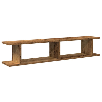 Wandregale 2 Stk. Altholz-Optik 105x18x20 cm Holzwerkstoff