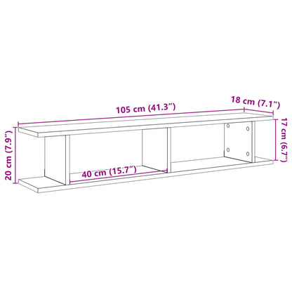 Wandregale 2 Stk. Altholz-Optik 105x18x20 cm Holzwerkstoff