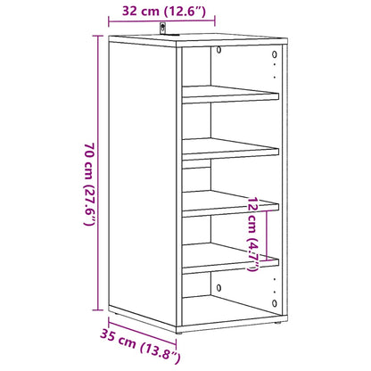 Schuhschrank Altholz-Optik 32x35x70 cm Holzwerkstoff