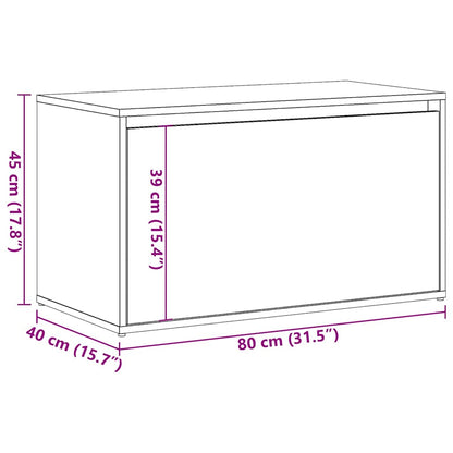 Flurbank 80x40x45 cm Altholz-Optik Holzwerkstoff