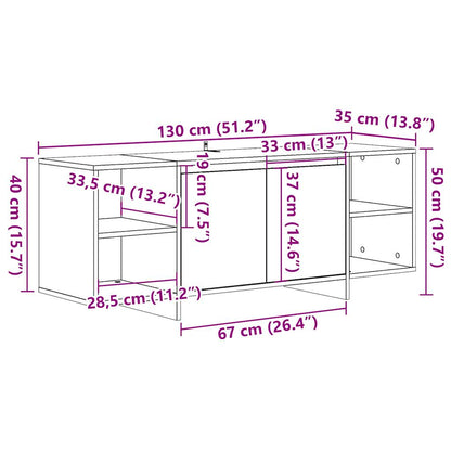 TV-Schrank Altholz-Optik 130x35x50 cm Holzwerkstoff