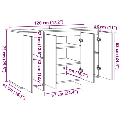 Sideboard Altholz-Optik 120x41x75 cm Holzwerkstoff