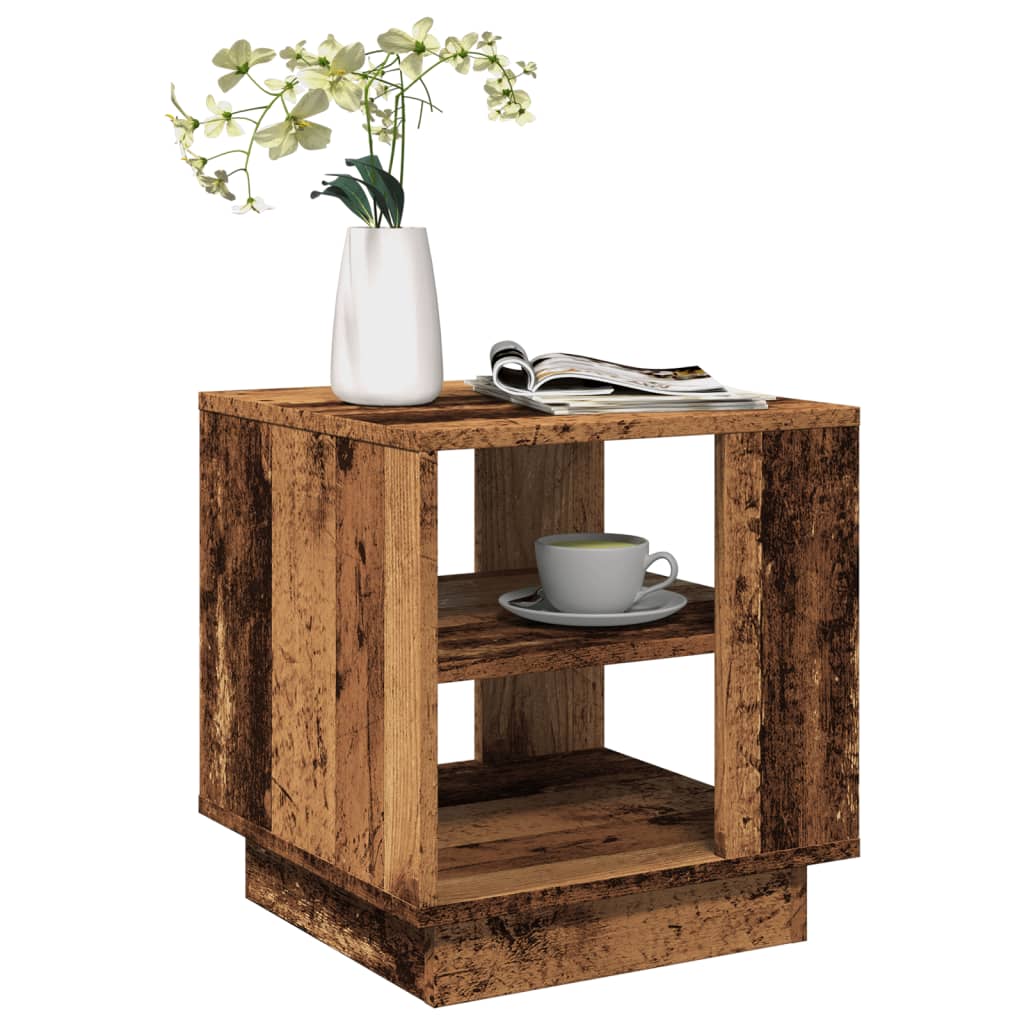 Couchtisch Altholz-Optik 40x40x43 cm Holzwerkstoff