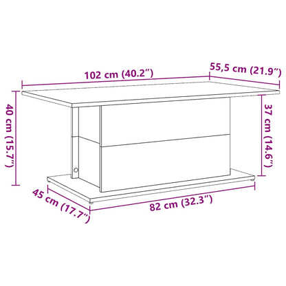 Couchtisch Altholz-Optik 102x55,5x40 cm Holzwerkstoff