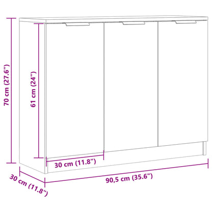 Sideboard Altholz-Optik 90,5x30x70 cm Holzwerkstoff