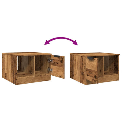 Couchtisch Altholz-Optik 50x50x36 cm Holzwerkstoff