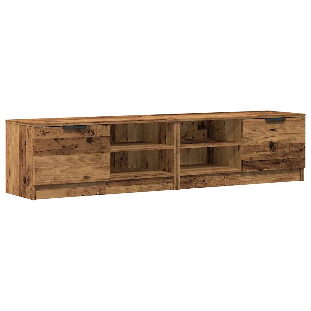 TV-Schränke 2 Stk. Altholz-Optik 80x35x36,5 cm Holzwerkstoff