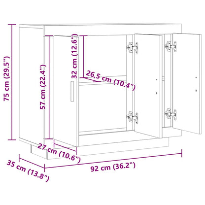 Sideboard Altholz-Optik 92x35x75 cm Holzwerkstoff