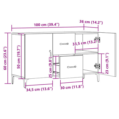 Sideboard Altholz-Optik 100x36x60 cm Holzwerkstoff