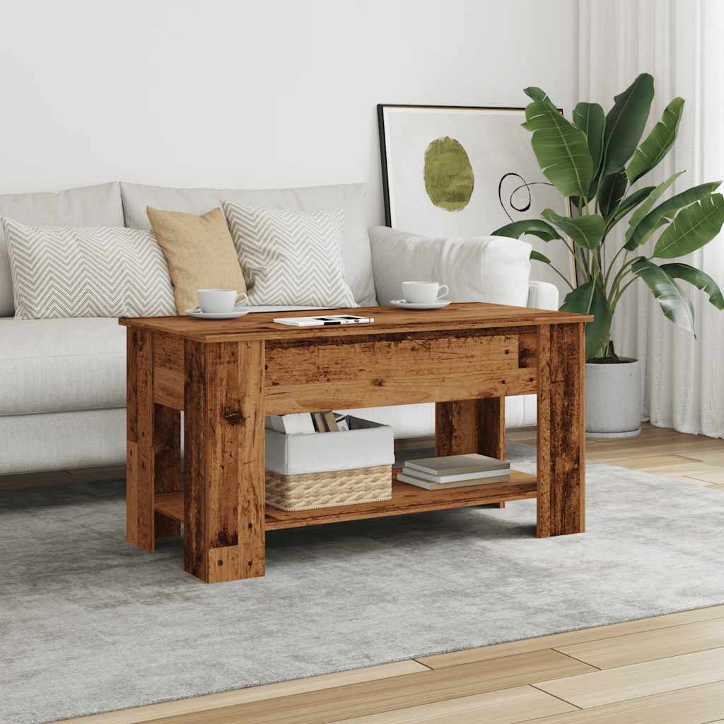 Couchtisch Altholz-Optik 101x49x52 cm Holzwerkstoff