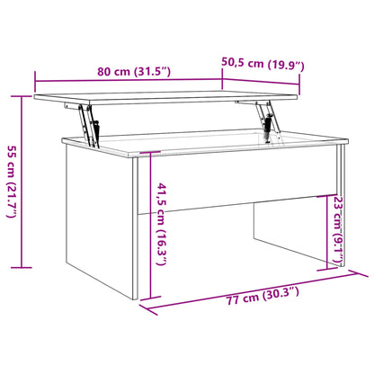 Couchtisch Altholz-Optik 80x50,5x41,5 cm Holzwerkstoff