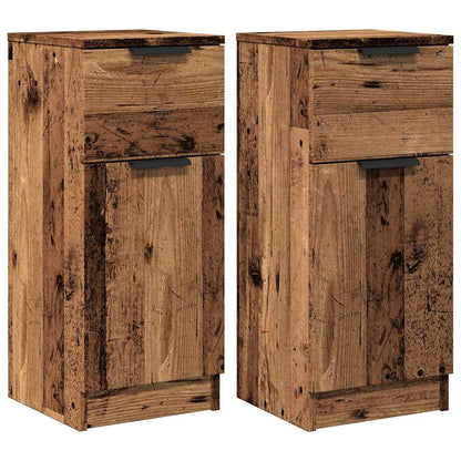 Sideboards 2 Stk. Altholz-Optik 30x30x70 cm Holzwerkstoff