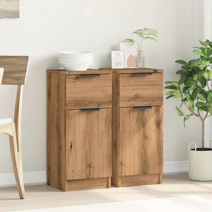 Sideboards 2 Stk. Artisan-Eiche 30x30x70 cm Holzwerkstoff