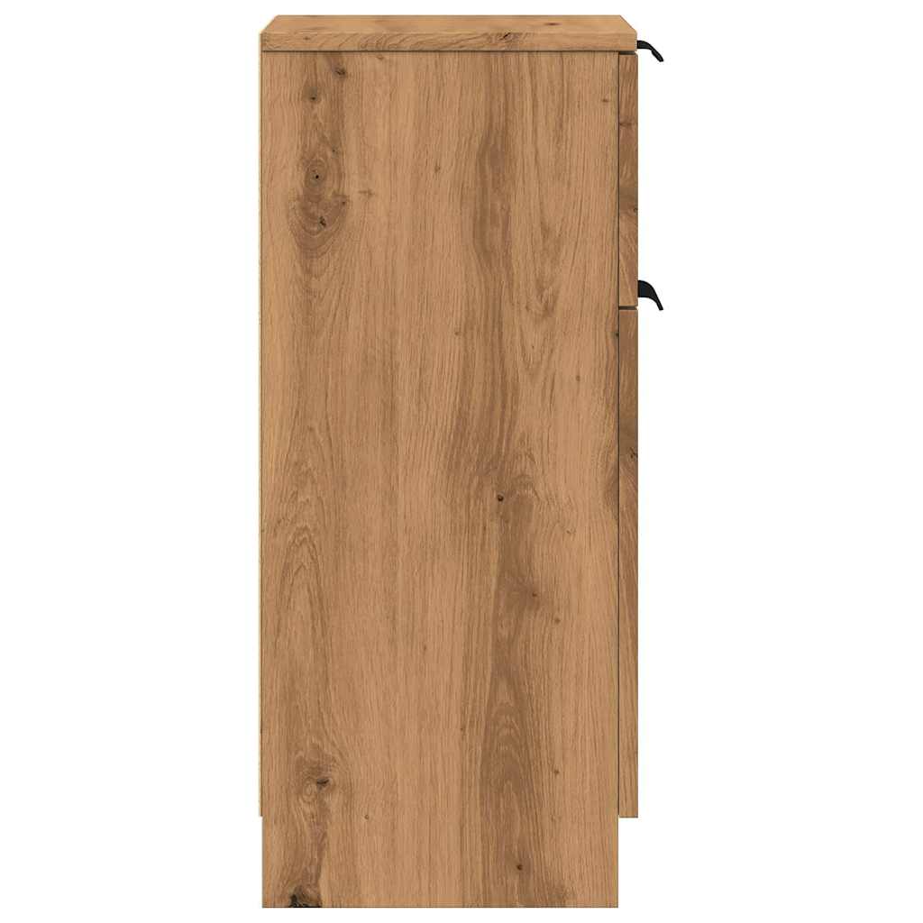 Sideboards 2 Stk. Artisan-Eiche 30x30x70 cm Holzwerkstoff